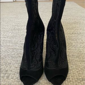 Zip up heels (open toe)